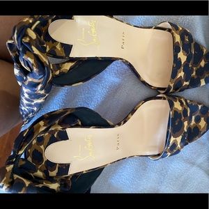 Christian Louboutin Du Desert Leopard Red Sole